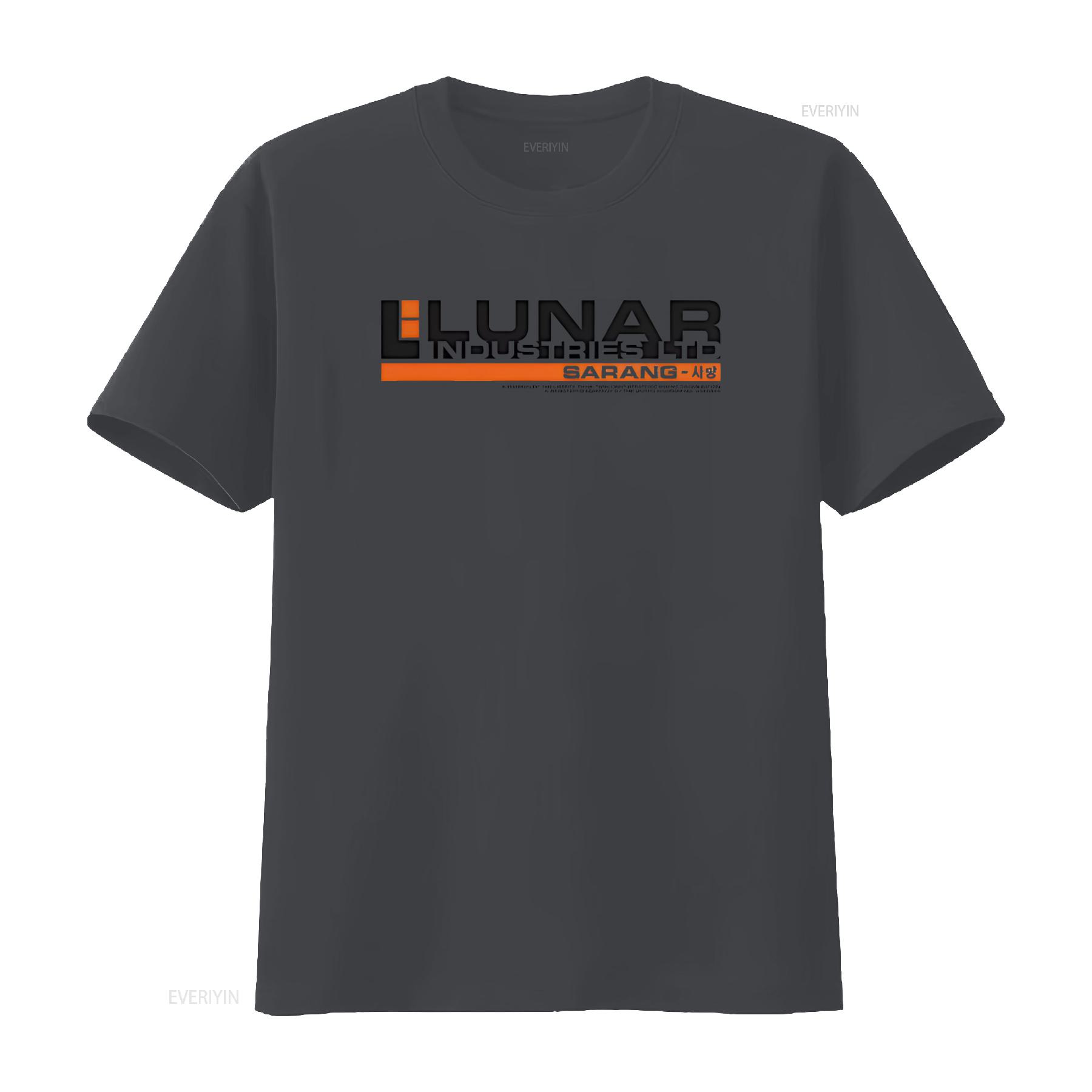 

LUNAR INDUSTRIES Sarang T Shirt Unique Moon Sam Bell Design for Trendy Fashion vintage Washed homme Versatile streetwear 4XL