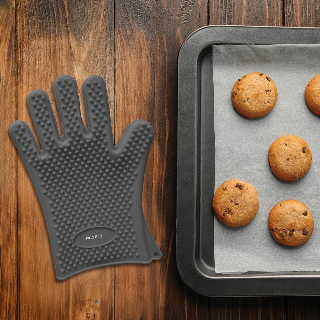 Silikonowa rękawica szara KINGHOFF KH-1901