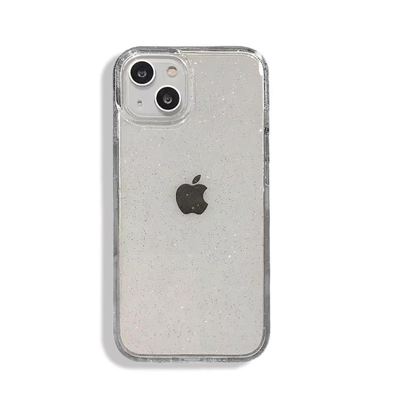 Glitter TPU Suitable for IPhone16Pro Mobile Phone Case Simple Color Apple 15 Anti-fall Soft 12 Protection Case