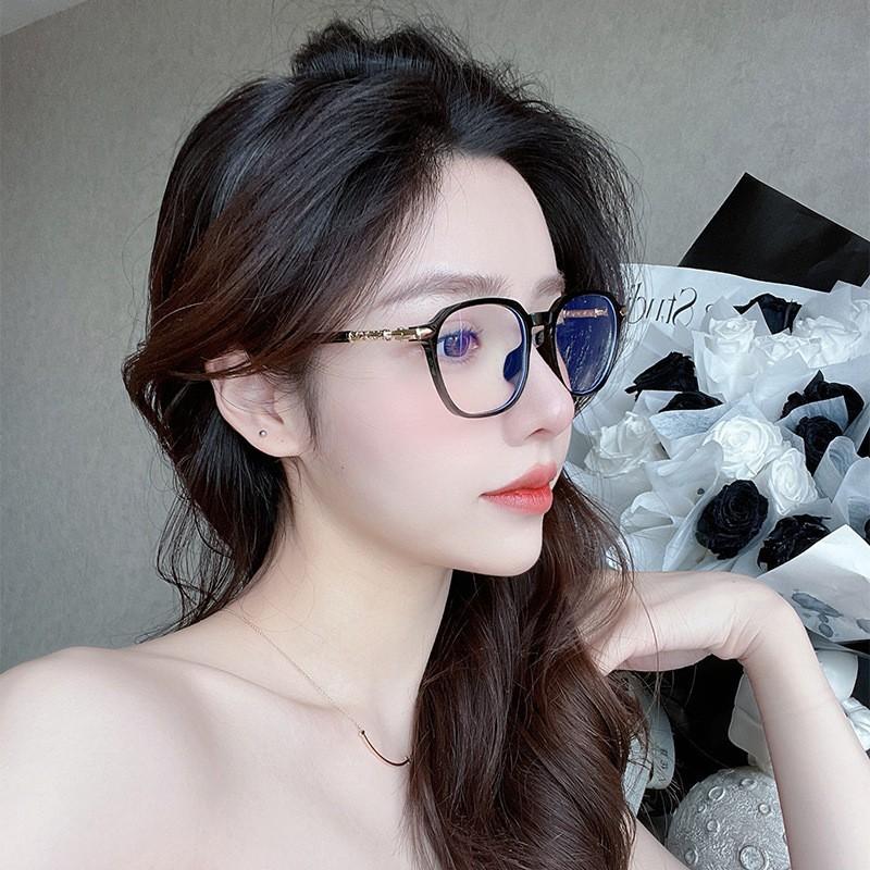 Anti-Computer Radiation Glasses Frame Anti-Blue Light Fashion Plain Glasses Eye Protection Versatile Korean Female Tide Street Shot