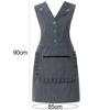 Practical Oil-proof Stain-proof Lace Up Design 5 Button Apron Waistcoat Cooking Workwear Daily Use
