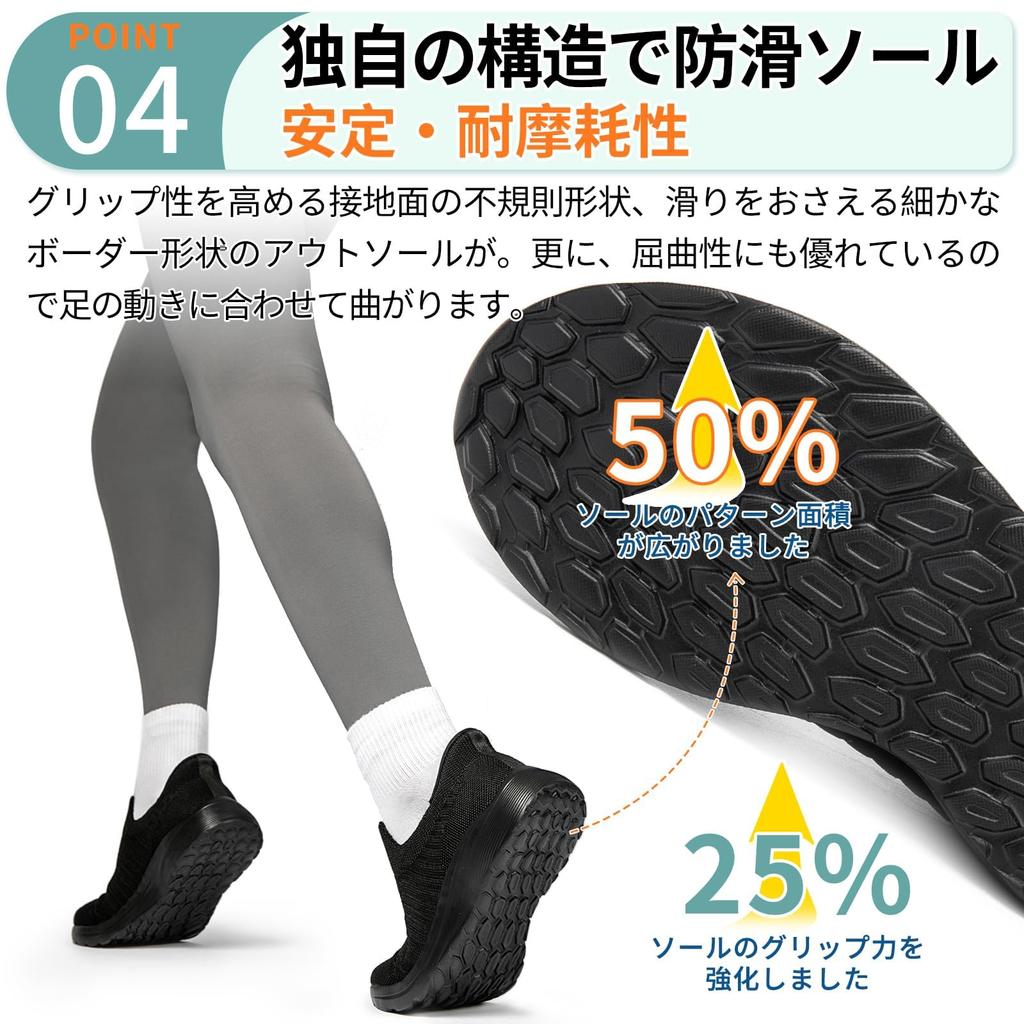 [NEARDREAM] [Slip-on sneakers you can wear while standing] Easy-to-wear shoes for men, black, for standing work, comfortable for walking, mesh, lightw