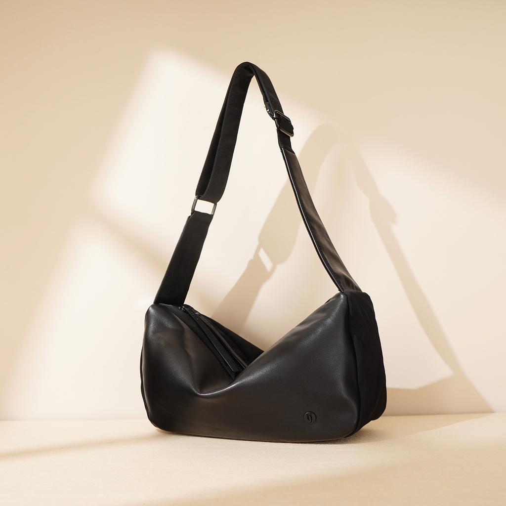 Soft Leather High-end Single Shoulder Oblique Span Men's and Women's Bags Large Capacity Neutral Satchel