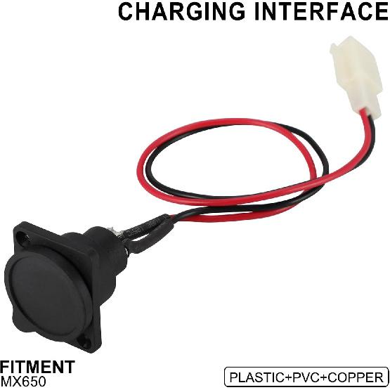 

Зарядный порт MX650, гнездо зарядного устройства для MX650/500, SX500, EcoSmart Metro, EVO500/800 и других электрических питбайков, скутеров
