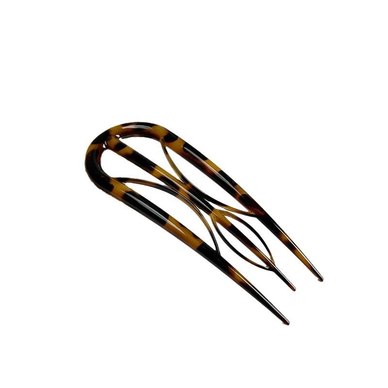 

1 шт. U-образная заколка для хвоста, ins ленивый ветер, простой темперамент, заколка из ацетата, заколка для пучка