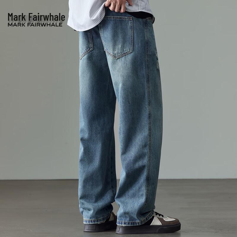 Mark Fairwhale Men's Retro Loose Straight Leg Jeans