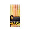 6 Colors Gel Pens Set Acrylic Painting Handbook Marker 1 Set Fine Tip Smooth Writing For School Art Office