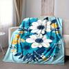 1Pc Floral Bouquet Illustration Flannel Blanket, Soft And Comfortable, Casual Warm, Camping Travel, Christmas, Halloween Xmas Gift. G1113