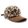 New Autumn Winter Retro Leopard Print Baseball Cap Lining Windproof Adjustable Head Hat Cold-Resistant Men Women Baseball Caps