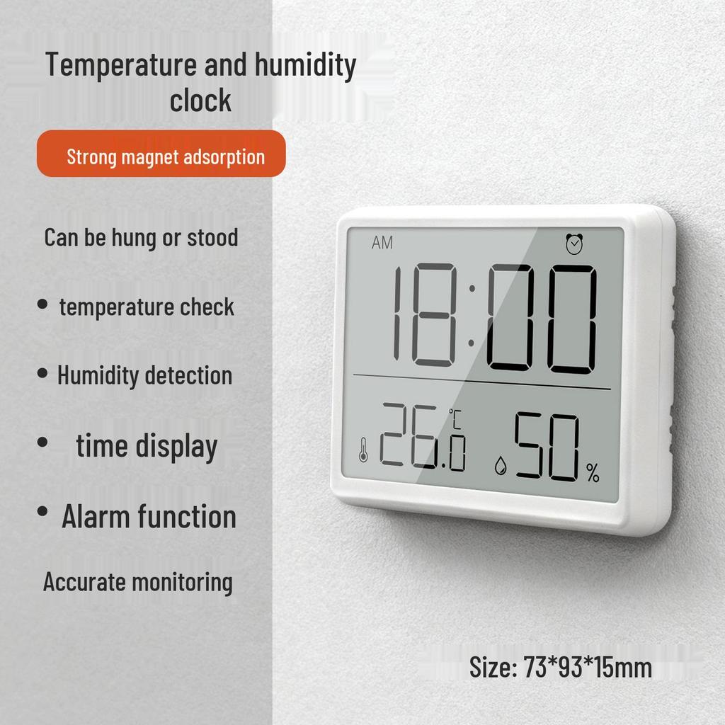 Cross-Border Multifunctional Weather Clock: Color Screen, Perpetual Calendar, Temperature & Humidity Monitor, Backlight, Alarm, Smart Features.
