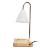 Candle Warmer Lamp Dimmable Smokeless Decorative Aroma Candle Wax Melting Light with Wooden Base