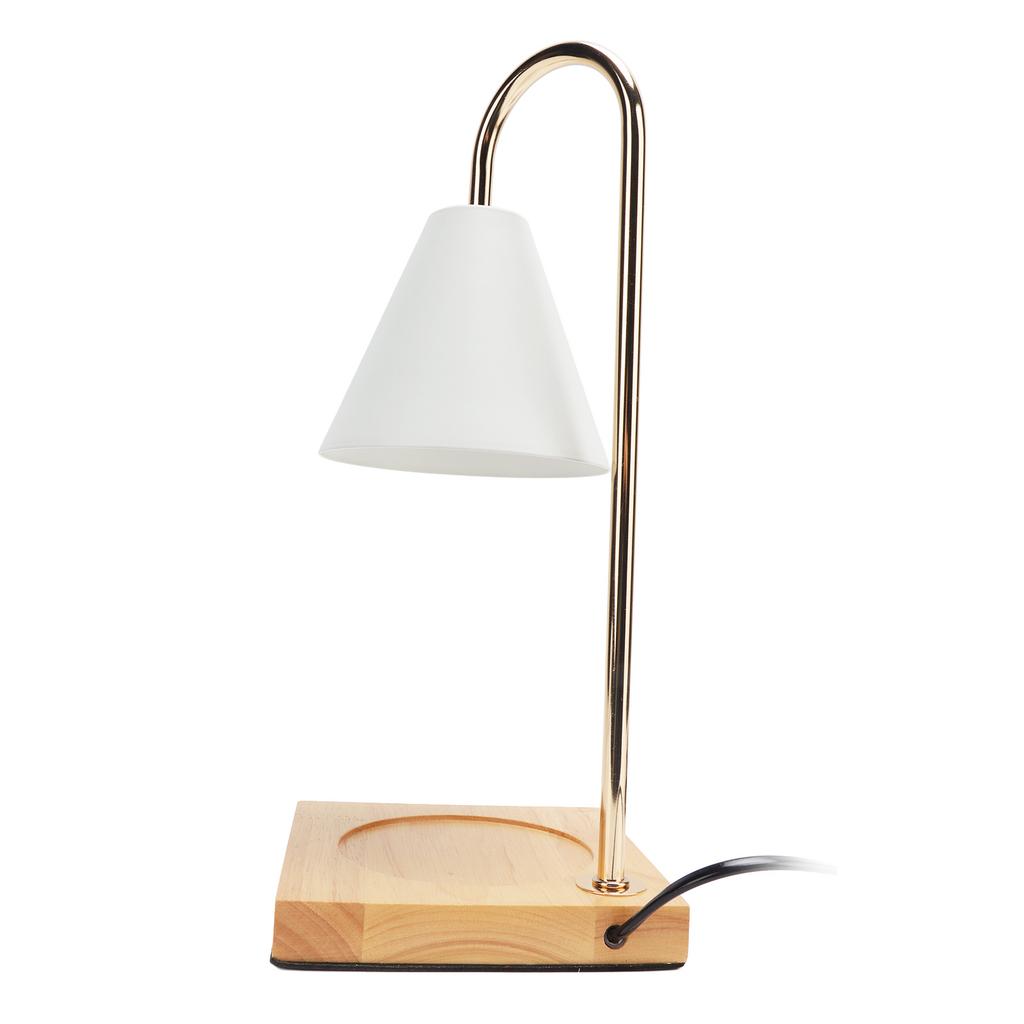 Candle Warmer Lamp Dimmable Smokeless Decorative Aroma Candle Wax Melting Light with Wooden Base