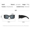 Luxury Brand Designer Oversized Square Sunglasses Women For Men Vintage Punk Elegant Sun Glasses Big Frame Twist Chain Shade