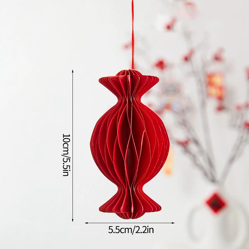 1PC Unfolding Hung Modern Aesthetics Spring Festival Origami Lantern Balcony Eastern Tradition Decorative Magnetic Living Room