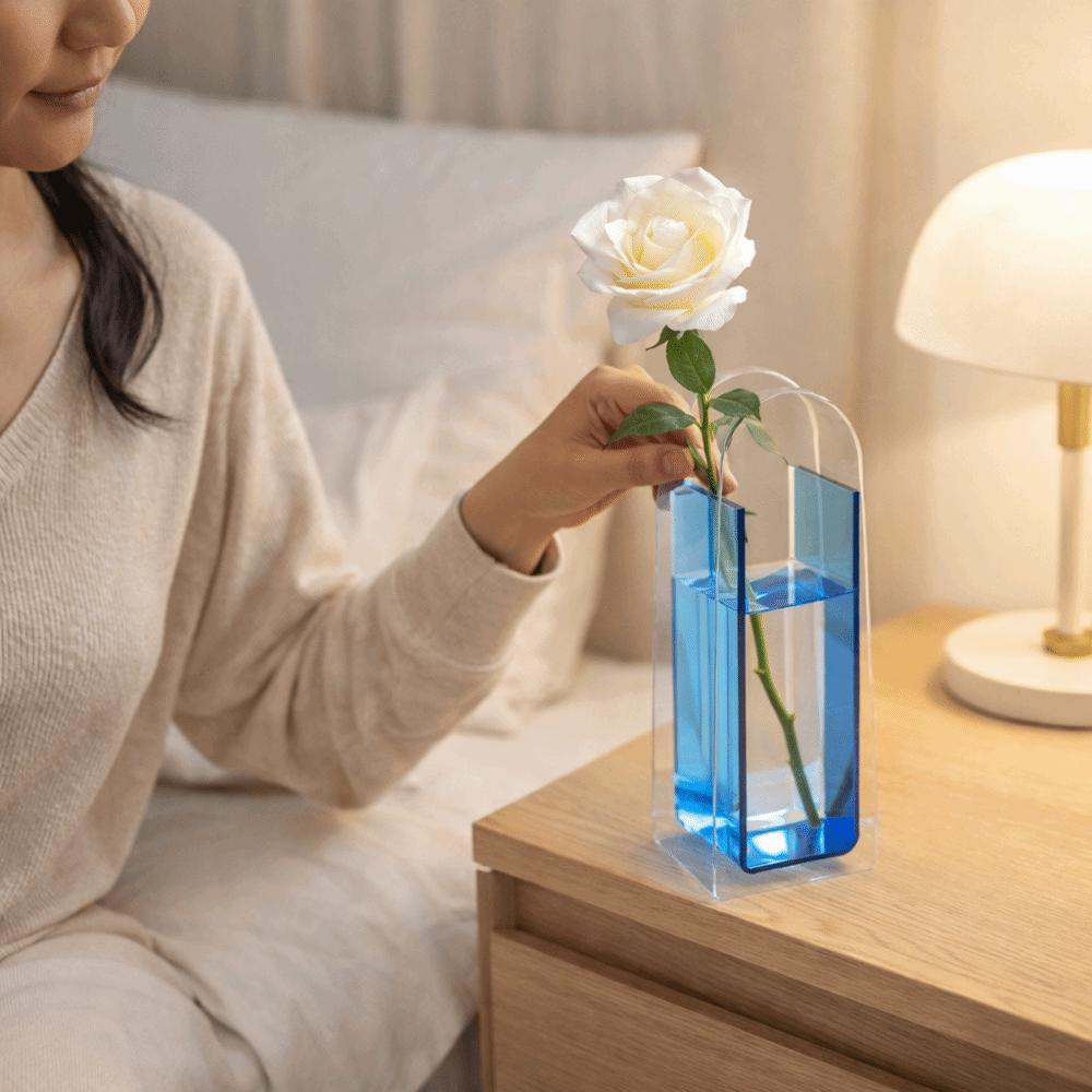 Transparent Flower Vase Geometric Flower Container Hydroponic Planter  Flower Arrangement