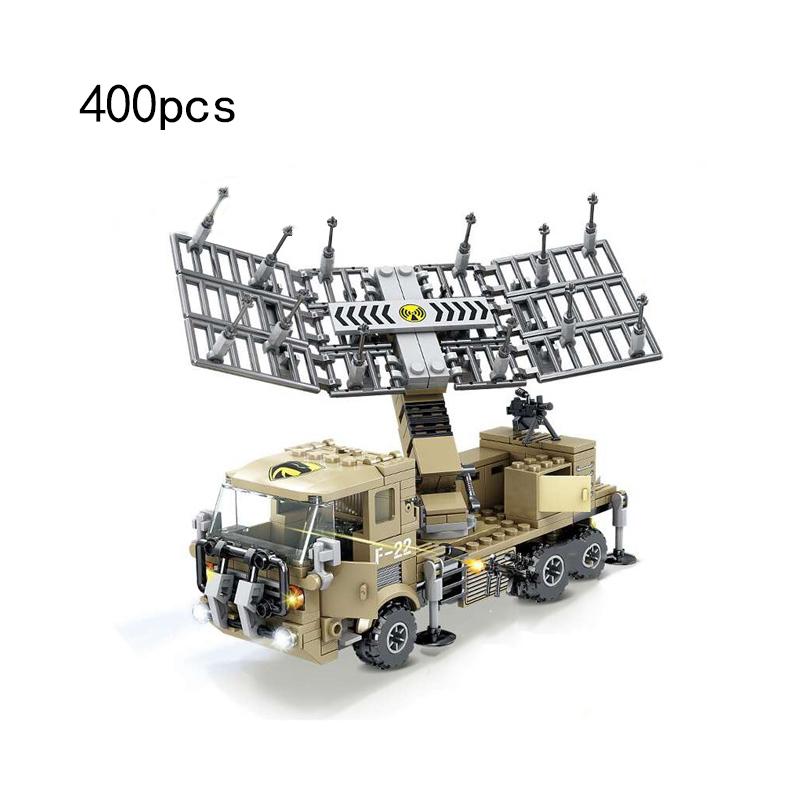 KAZI CN Military vehicle radar Missile Launcher Truck Tank Armour army Model Building Blocks Sets Educational Toys For Childrens