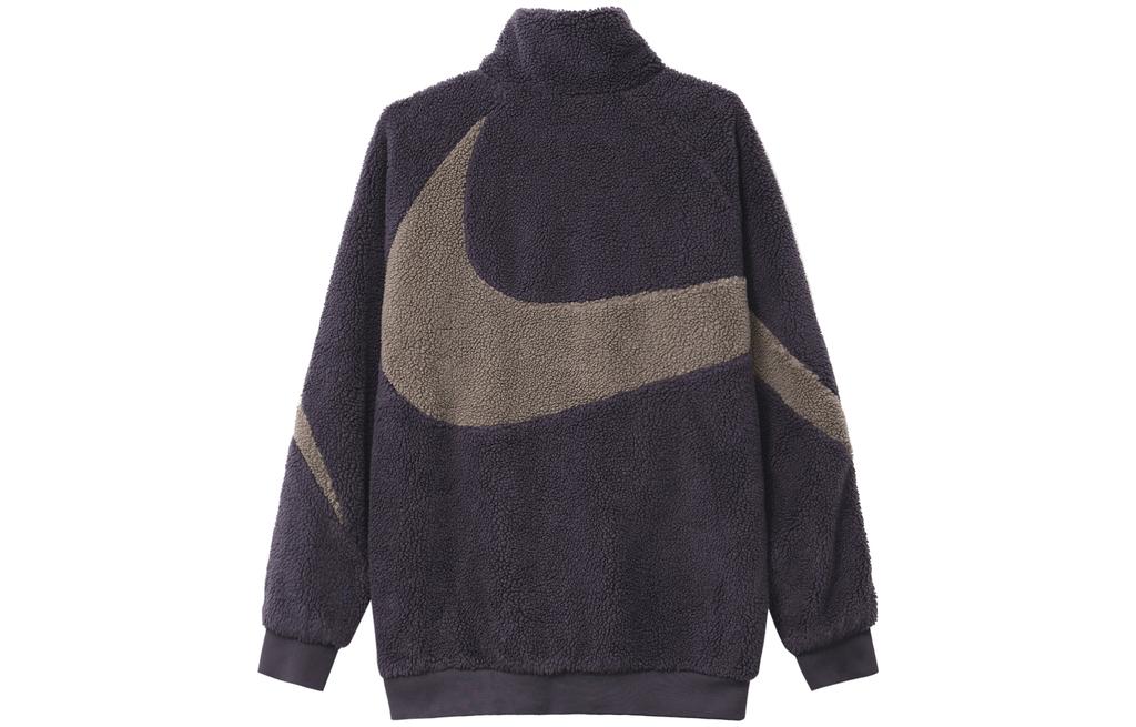 Nike Giacca Reversibile Boa con Grande Swoosh (Dimensionamento dell'Asia) Viola Caverna