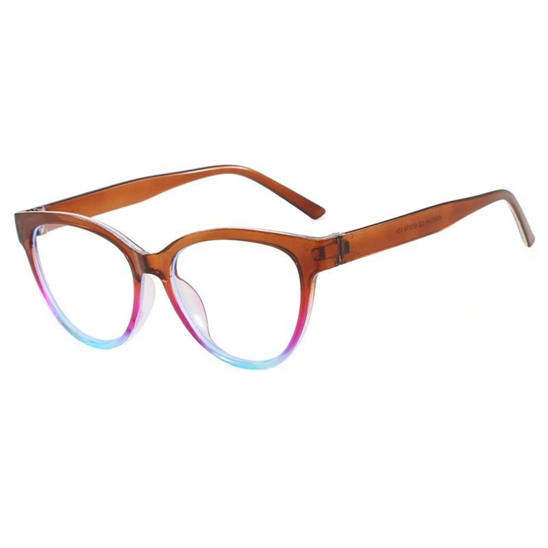 Trendy Vintage Triangle Eyeglasses Frames Ladies Cat Eye Prescription Optical Male Glasses Colorful Spectacle Frame Frame