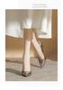 Korean Style Silver Patent Leather Pointed Toe High Heels - Elegant Thin Heel Flats for Women