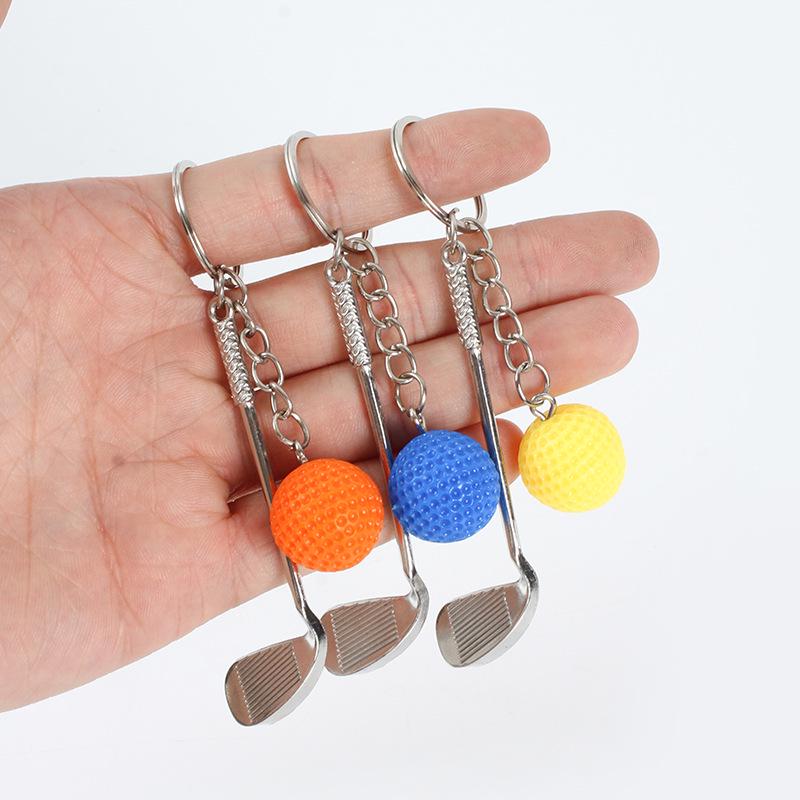 Creative Golf Ball Keychain Pendant: Simulated Golf Souvenir & Promotional Gift