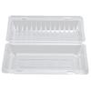 25 ST Engångs Plast Gångjärnsförsedd Limpbehållare Mat Frukt Förvaringslåda 18,5 x 12,5 x 7cm