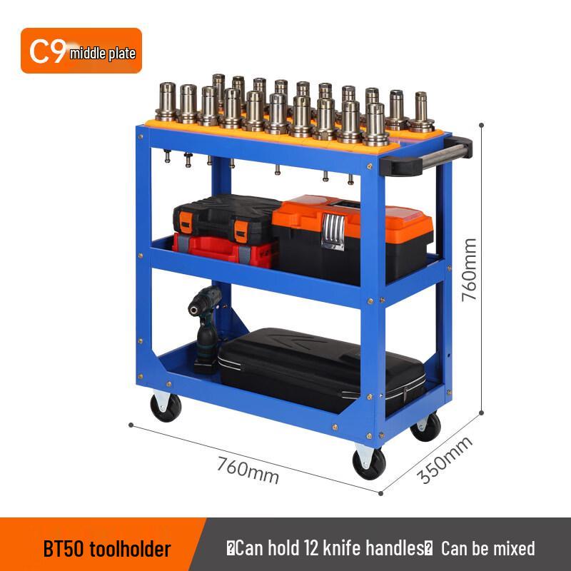 CNC Tool Cart with BT Tool Holder Rack