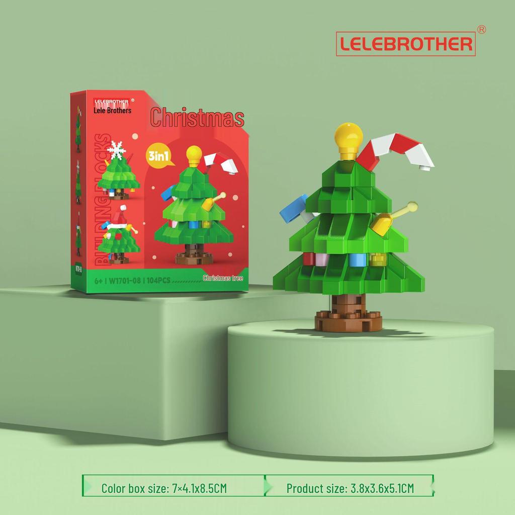Christmas Building Block Toys: Compatible with Lego—Santa Claus, Christmas Tree for Kids