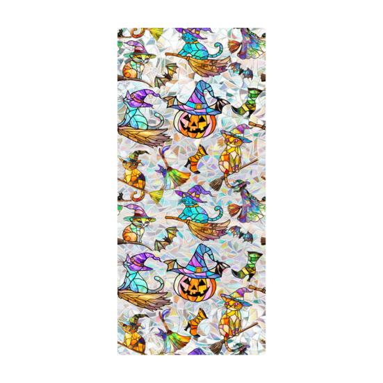 

Радужная пленка для защиты окон на Хэллоуин, неклеящаяся наклейка на стекло, призматическая, окрашенная, статическая, блокирующая солнце