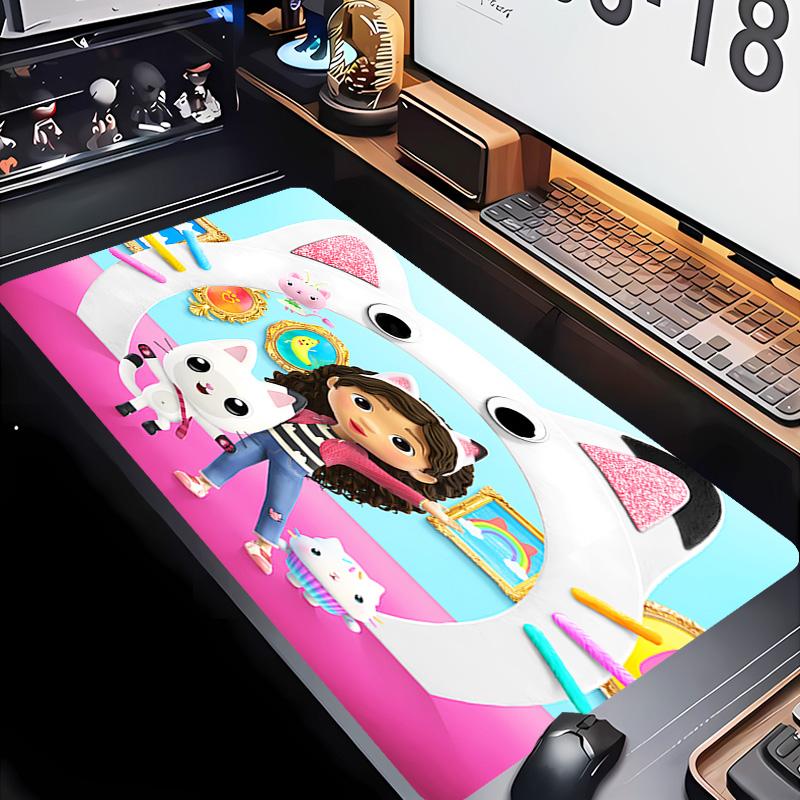 Gabby's Dollhouse Theme Premium Non-slip Mouse Pad with Stitched Edges,Durable Rubber Material,for Desktop & Gaming Great Gifts