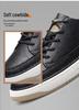 Men's Summer Cowhide Round Toe Breathable Leather Sneakers