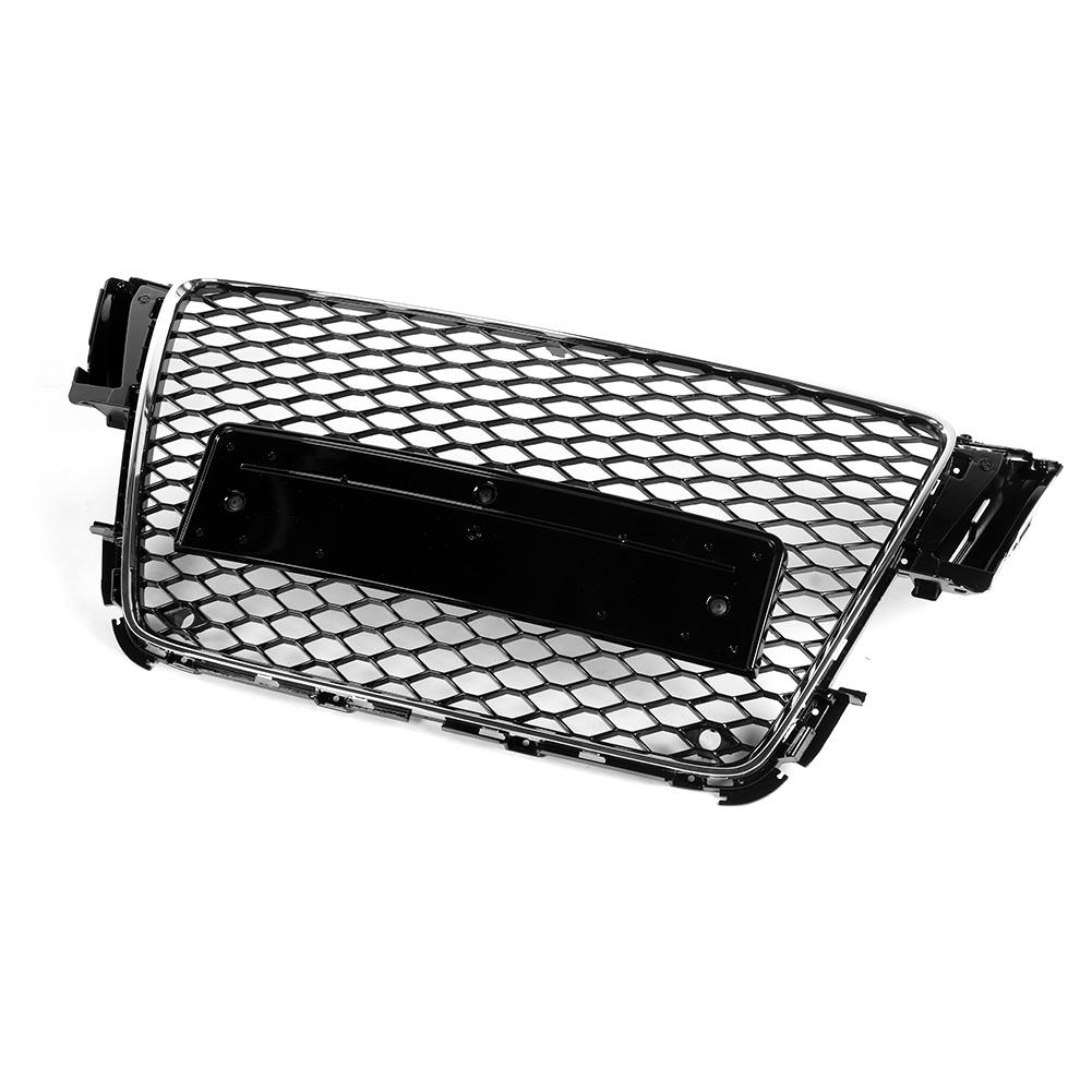 Hex Mesh Badgeless Grille Front Intake Grill Glossy Black Refit for RS Style Fits for A5 S5 B8 2008 2011