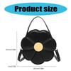Elegant Shoulder Bag With Flower Shaped PU Leather Crossbody Purse Versatile Satchel Underarm Handbag For Women  White