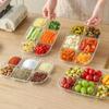 3/5/6 Grids Korean Style Fruit Plates Dining-Table Divided Seasoning Plate Refrigerator Dessert Storage Box Kitchen Gadget