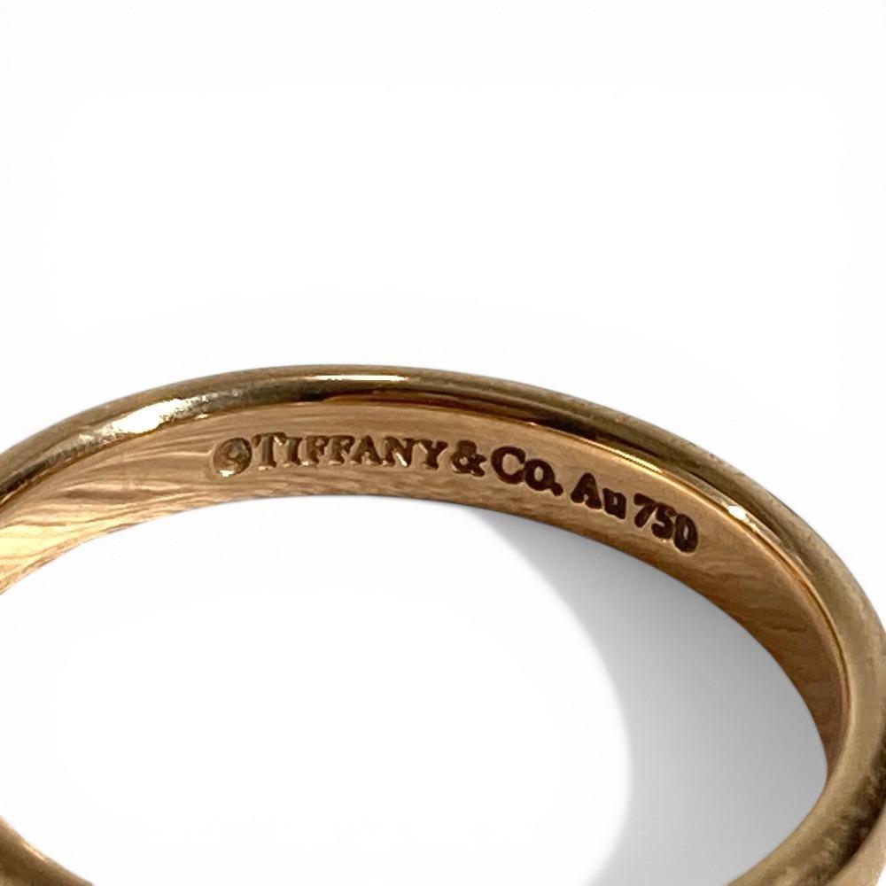 TIFFANY&Co. K18 Gold 18K Band ring Accessory Jewelry Ring Au750 Pink Gold