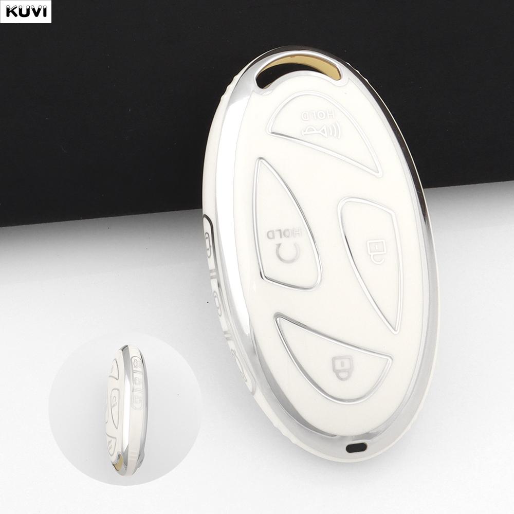 Golden Tpu Car Remote Key Case Cover Shell For Hyundai Ioniq 6 New Grand Prix Gn7 Kona Protected Holder Keyless Fob 5 7 Buttons