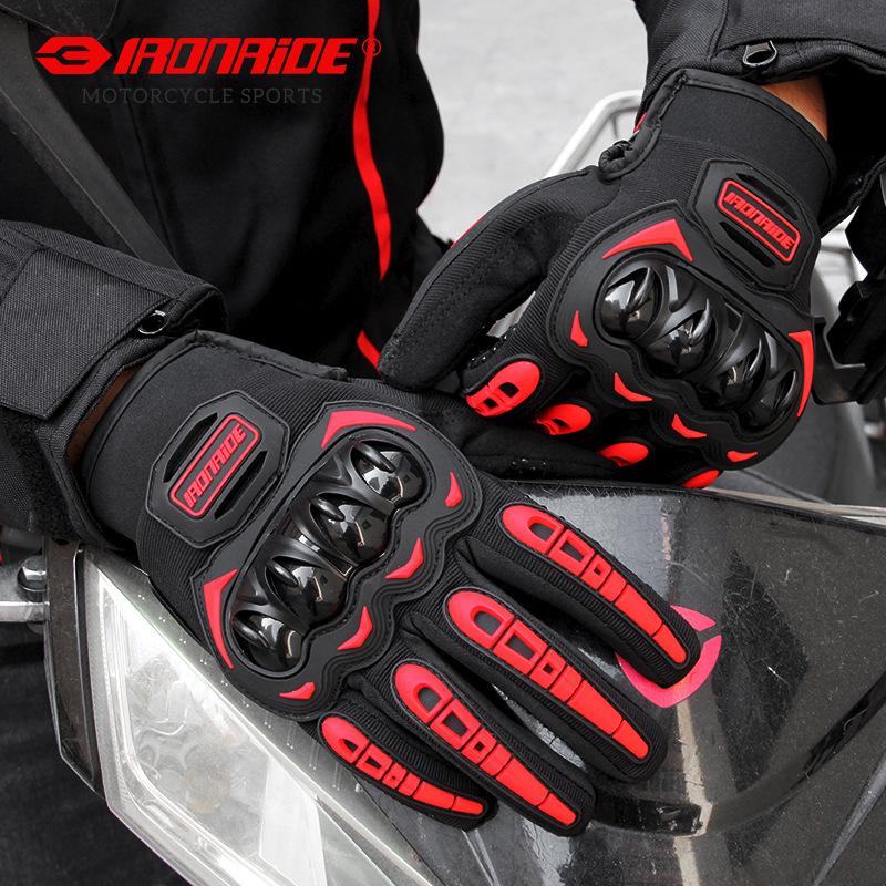 

Motorcycle gloves wholesale men s and women s off-road equipment four-season universal bicycle anti-drop riding gloves M синій