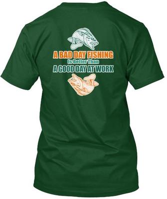 Fishing Hero T-Shirt Made In the USA Size S To 5XL