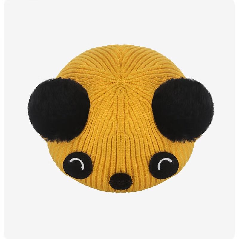 ZHENYUEQI Kids' Warm Panda Cartoon Knitted Hat with Earflaps