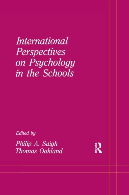 Kniha International Perspectives On Psychology In the Schools