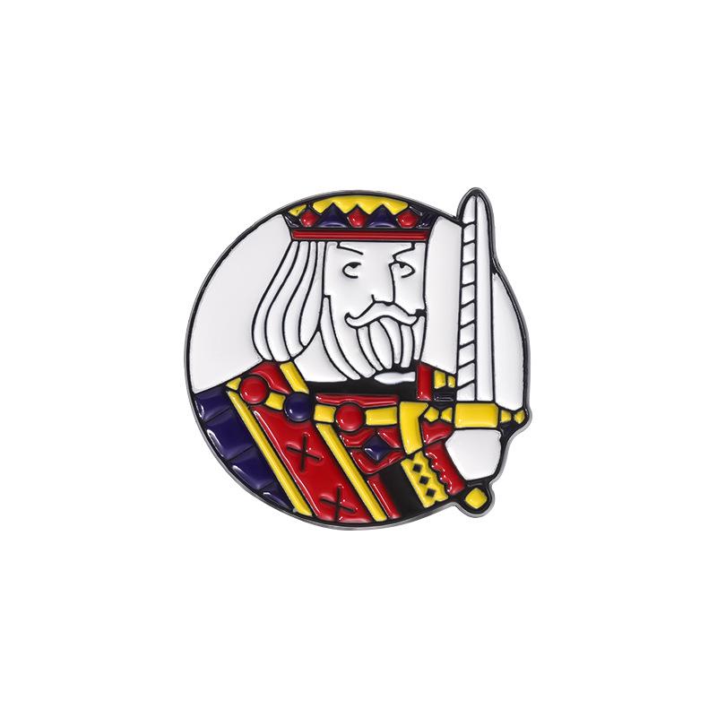 Poker Series Kaart Broche: Schoppen, Klaveren, Ruiten, Harten Metalen Reversspeld Badge.