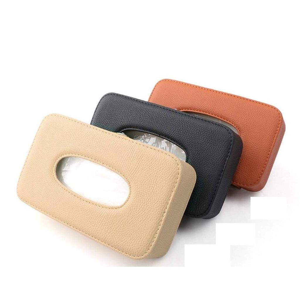 Car Tissue Sun Visor Tissue Case Card Car Eyeglass Sunglasses Easy and Set Box, Storage, + Holder, Holder, Storage, Clip-on, Convenient, Leather,
