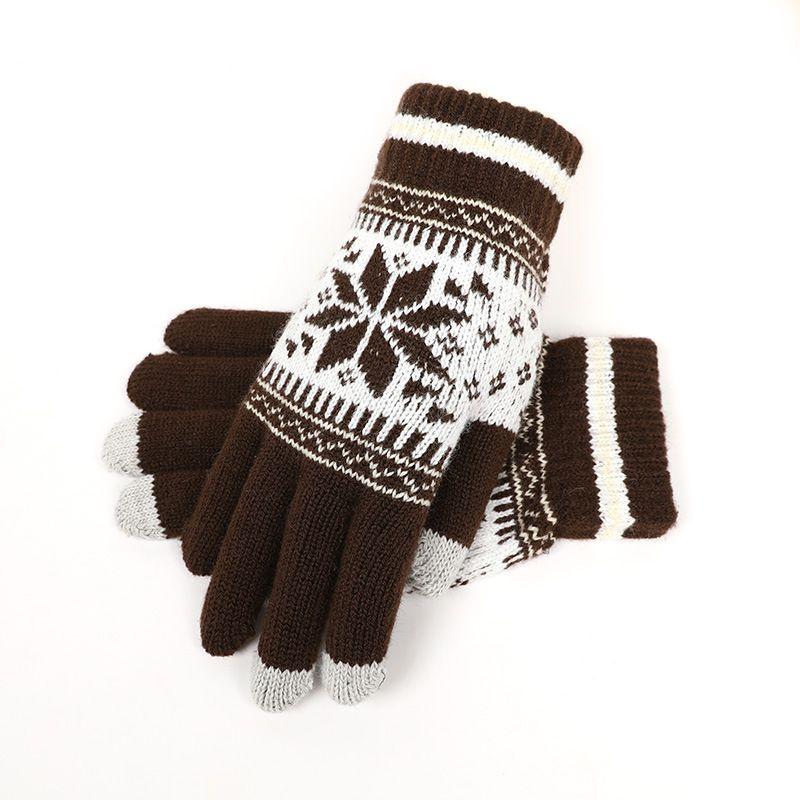 Luxuriös warme Winterhandschuhe mit Strickdesign und Touchscreen-Kompatibilität