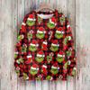 Women's Casual Christmas Print Long Sleeve Neck Knit Sweater