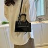 Textured Handbag Bag Women's 2025 New Fashion Textured Casual Shoulder Messenger Small Square Bag