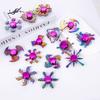 New Colorful Rainbow Alloy Fingertip Gyro Decompression Creativity Finger Spinners Hand Fidget Small Toys