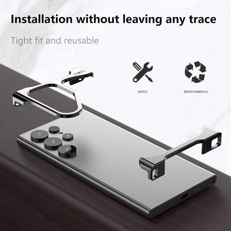 Luxury Irregular Aluminum Alloy Shockproof Case for Samsung Galaxy S25 S24 S23 S22 Ultra Plus S24+ S23+ Bumper with Aromatherapy Design