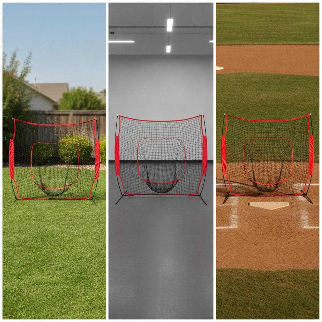 Baseball Batting Net with Target Portable for Backyard, Coaches