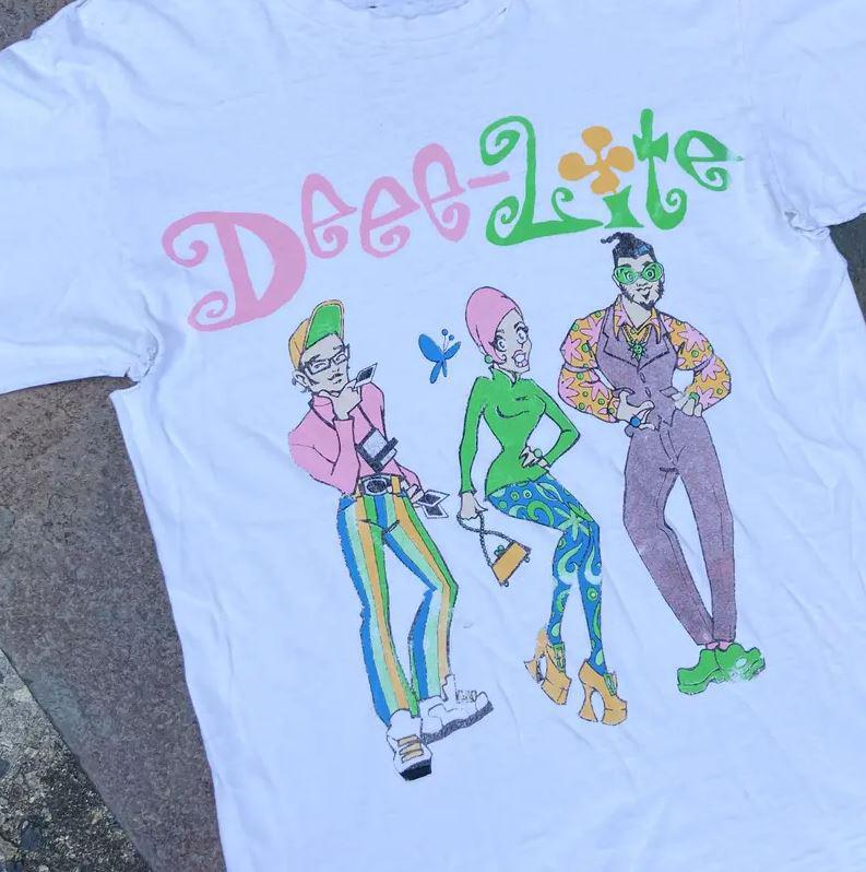 Deee-Lite Band Tour Tee White Unisex T-Shirt Full Size