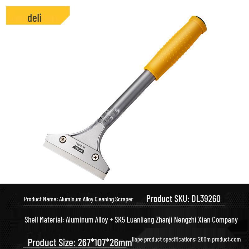 Deli Tools Aluminum Alloy Glass & Tile Scraper DL359260
