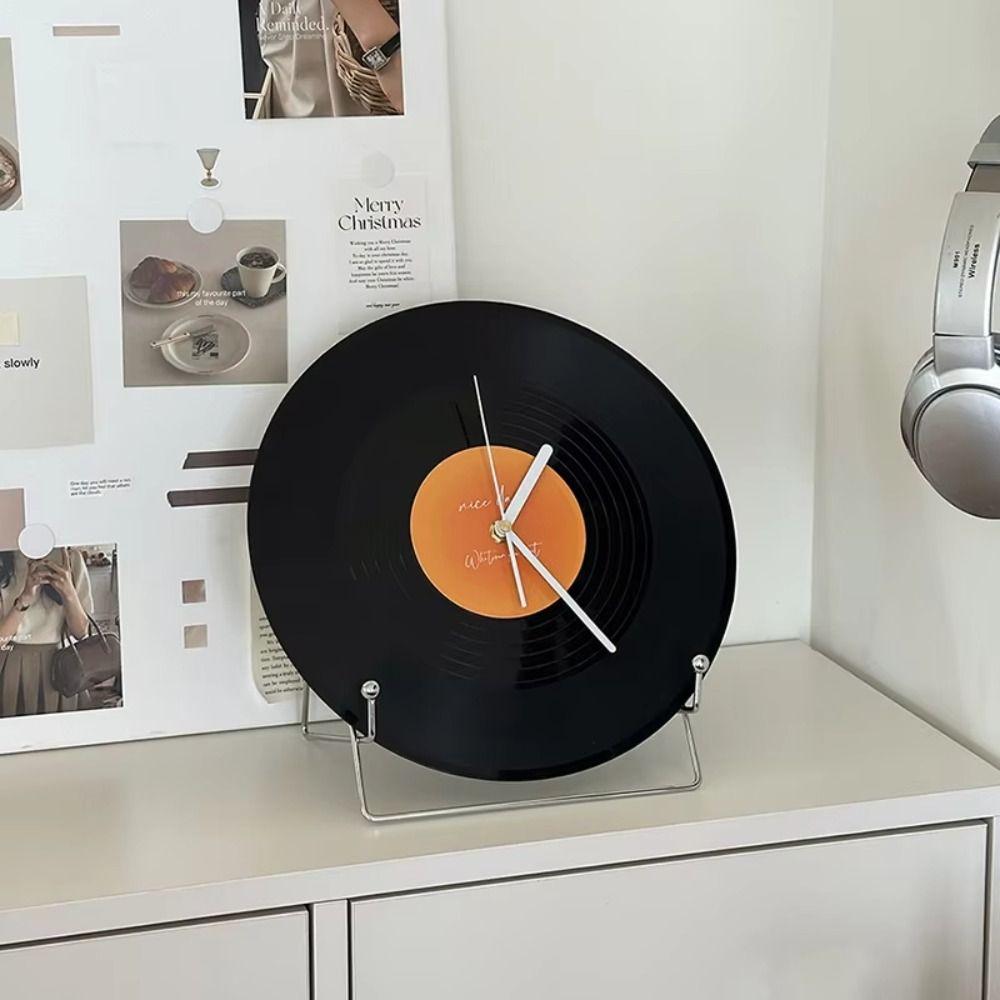 Sonnenuntergang Schallplatten Wanduhr Stiller Mechanismus Minimalistisch Retro Schallplatten Uhr Hochwertiges Ornament Dekorative Wanduhr
